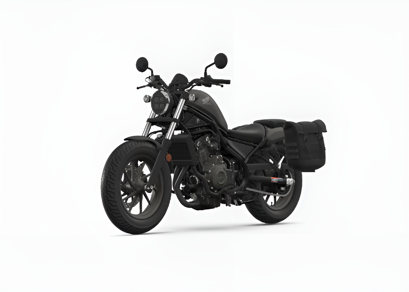 Motocicleta negra para paseo y carretera